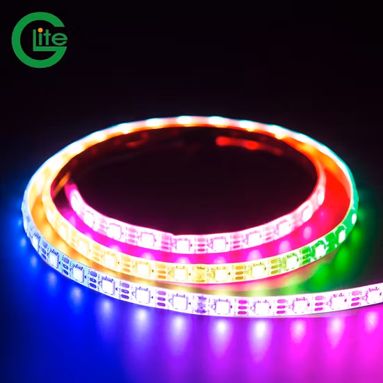 Faixa de LED Ws2812 LED Pixel Ws2812 5V programável 60LED por metro Faixa de LED