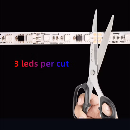 24V Chasing CE RoHS 120LED Ws2811 2835 3000K 4000K 6000K RGB Fita LED de corrida