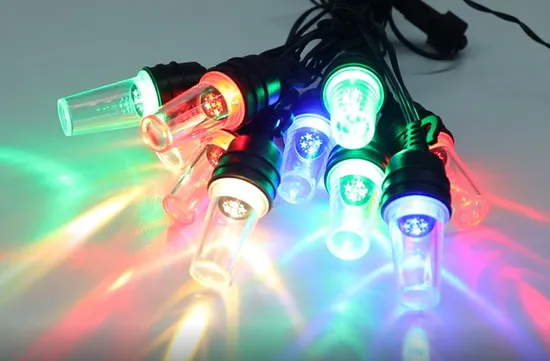 Luz de estrela decoração de natal cordão de fita luz led colorida árvore de natal pingente luz ambiente baterialâmpadas de cetim